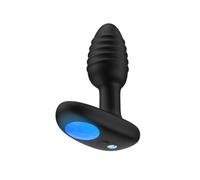 Tapón anal Kiiroo Lumen silicona negra batería integrada 3,3 cm diámetro