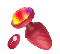 Tapón Anal Luz LED colorida Butt Plug Para mujeres hombres Anal Plug vibrador máquina sexual juguetes sexuales Buttplug remoto vibrante