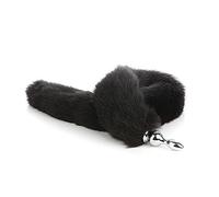 tapón anal Metal Anal Plug Butt Plug 80cm Long Tail Anal Plug Anal Butt Plug Juguetes sexuales anales (Negro)