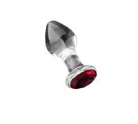 Tapón anal para culo, tapón anal no metálico de cristal, sin vibrador, dilatación anal, salida, tapón anal, productos atractivos, tapón anal, juguetes sexuales para mujeres(M)