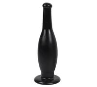 Tapón Anal para hombres y mujeres, 2 tamaños, botella de vino, tapón Anal enorme, masturbador Anal de PVC suave, tapón Anal, Juguetes sexuales anales(Black,S)