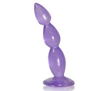 Tapón Anal para mujer, 3 cuentas, tapones para el trasero, burbujas, tapón Anal para, Juguetes sexuales para mujeres, tapón Anal para patio trasero, Cuerpo impermeable Gay(Violet)