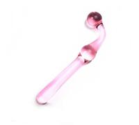 tapón anal Pink Head Crystal Glass Anal Butt Plug Bolas anales G-Spot Butt Plug Próstata Juguetes sexuales anales