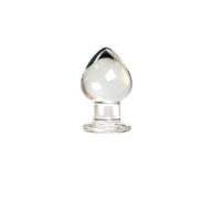 Tapón Anal Tapón Anal de cristal grande de 55mm, cuentas anales de cristal, tapón Anal transparente dorado, Juguetes sexuales Para, juego de pareja para hombres y mujeres