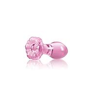 Tapón Anal Tapón Anal de cristal rosa pequeño, bola enorme de cristal, cuentas anales, pene postizo, corazón, consolador anal de cristal, juguete de masturbación para adultos