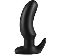 Tapón anal Tapón anal de silicona súper suave Masajeador de próstata masculino Consolador anal femenino BDSM Bola anal Castidad Pene Jaula Juguete anal para parejas masculinas y femeninas(Schwarz,M)