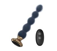 Tapón Anal Vibrador Anal de 10 velocidades, cuentas anales, Motor Dual azul, masturbador con tapón Anal, vibradores con carga USB, Juguetes sexuales Para para hombres y mujeres