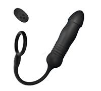 Tapón Anal Vibrador Anal Empuje Masturbador Retardo Eyaculación Bloqueo Anillo Polla Butt Plug Juguetes Sexuales Consoladores Para Hombres