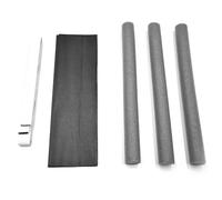 Tapón anticorrientes de puerta Espuma impermeable insonorizada en un lado debajo de la puerta Bloqueo de ruido para puerta interior exterior 36.2 pulgadas (Negro)