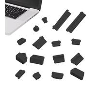 Tapón antipolvo: 16 fundas de silicona para puertos de ordenador, tapones de polvo duraderos RJ45 USB tipo C | Tapones antipolvo protectores para puertos de sobremesa de PC portátiles, kit de