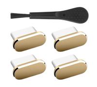 Tapón antipolvo USB C | Enchufe de puerto USB con cepillo de limpieza | Juego de 4 protectores antipolvo tipo C de 1 x 0,6 cm / 0.39x0.24 in