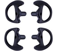Tapón auditivo de repuesto para auriculares de radio bidireccional Motorola Kenwood con tubo de bobina acústica de aire (negro, 3)