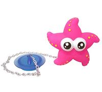 TAPON BAÑERA Lavabo BIDE Fregadero BAÑO con Cadena PLASTICO Flotador Infantil Marine Adventure Troopers Grace Animal MAR Estrella DE MAR Rosa