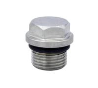 Tapón brida hexagonal acero inox304, rosca macho1/8"-2" | Tapón de tubería con brida, anticorrosivo for sellado(1pc-3/4")