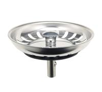 Tapón cesta fregadero inoxidable Ø78 mm con vástago metálico y jun