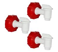 Tapón con grifo para garrafa o bidón. Grifo para bidones rosca D60-61. Diámetro rosca 59-61 mm. Apto uso alimentario. Resistente a químicos. (3 Unidades).