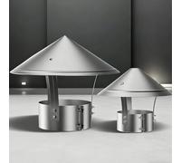 Tapón cónico de acero inoxidable para chimenea, protección de conductos de ventilación, resistente a la intemperie, diseño resistente al óxido, ideal para uso doméstico y exterior