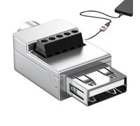 Tapón Convertidor USB 2.0 - Adaptador USB Carcasa De Metal, Conector Hembra Macho | Terminal Block Con Funcionalidad De Sincronización Rápida, Convertidor De Puerto USB De Después