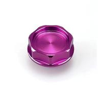 Tapón De Aceite Del Motor Ajuste Para Civic Para City Para Accord CR-V XR-V Para Vezel 1 Pieza Tapa Aceite Motor Coche Tanque Llenado Combustible Radiador Aluminio(Purple)