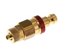 Tapón de acoplamiento de aire rojo DN 5 4x6 mm Tuerca de unión Doble cierre