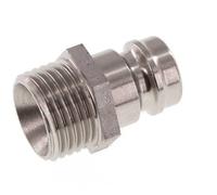 Tapón de acoplamiento de moldes DN 9 de acero inoxidable con rosca macho M16x1,5