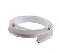 Tapón de agua de ducha de silicona para barrera de 1 m, sello de umbral flexible para retención de agua en el piso del baño (blanco)