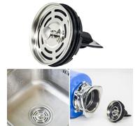Tapón de agua para eliminación de basura compatible con InSinkErator, cuenta con extensión de paleta para raspar alimentos y protector de drenaje
