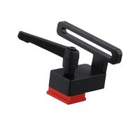 Tapón de aluminio en T para valla de mesa de sierra ingletadora, limitador de ranura deslizante ajustable para carpintería con control de ángulo, compatible con riel guía estándar (negro)