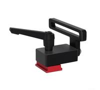 Tapón de aluminio T-Track para mesas de sierra ingletadora - Limitador de ranura deslizante de ángulo ajustable, 85 x 48 mm, negro o rojo, compatible con madera estándar (negro)