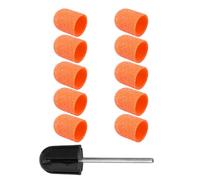 Tapón de Arena para Lijado de Uñas Naranja Plástico 10 Piezas