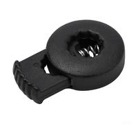 Tapón de bloqueo de cable de plástico de 27 mm, agujero único, 48 piezas | Mecanismo de resorte seguro, se adapta a cordones, cuerdas de sombrero, cordones de cintura, cordones de zapatos