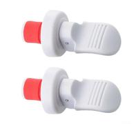 Tapón de botella de vino a presión manual con sello a prueba de fugas para vino embotellado, cerveza, agua mineral, vinagre, aceite y, hecho de plástico PP y goma (2 unidades, blanco)