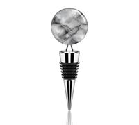 Tapón de botella de vino con textura de mármol blanco, venas grises, tapón reutilizable para botella de bebidas, aleación de zinc, tapón sellador de vino tinto para fiesta, boda, bar