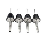 Tapón de botella de vino de acero inoxidable, máquina de llenado de aceite de oliva, boquilla, tapón vertedor de botellas, herramienta dispensadora, accesorios de barra(Silvery 4pcs)