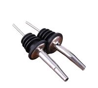 Tapón de botella de vino de acero inoxidable, máquina de llenado de aceite de oliva, boquilla, tapón vertedor de botellas, herramienta dispensadora, accesorios de barra(Silvery 2pcs)