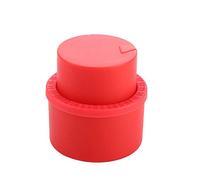 Tapón de botella, hermético, para carbonatación, tipo empuje, tapa de bomba, ahorrador de bebidas para refrescos y bebidas gaseosas (rojo)