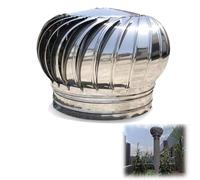 Tapón de chimenea de acero inoxidable, giratorio anticorriente descendente para escape de techo al aire libre, protección contra la intemperie, fácil instalación, se adapta a tamaños de 160 mm y 250
