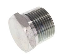 Tapón de cierre de acero galvanizado de 1'' NPT macho con hexágono exterior de 140 bares