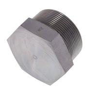 Tapón de cierre de acero galvanizado de 2'' NPT macho con hexágono exterior de 70 bares