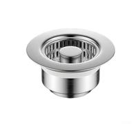 Tapón de colador de fregadero 3 en 1 mejorado, tapón de drenaje de cocina con núcleo de rebote emergente, cesta antiobstrucción y drenaje rápido, se adapta a agujeros estándar de fregadero de 3-1/2