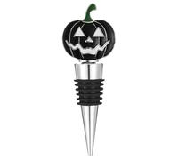 Tapón de corcho de vino de calabaza, sellador de botellas de aleación de Halloween, fuerte sellado hermético, accesorio decorativo para bebidas, ideal para vacaciones, cocina, mesa de comedor, 10,6 x