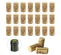 Tapón de corcho natural, 24 unidades, tapón de Liege vino de madera reutilizable, tapón de corcho de botella, bola de corcho, tapones cónicos de corcho de calidad para vino, DIY botella de vino tinto