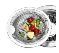 Tapón de desagüe de cocina - Caesador de pelo anti -clog, filtro de acero inoxidable | Tapón para lavabo del baño, trampa para filtro de fruta, red de limpieza para bañera ducha, pantalla d