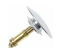 Tapón de desagüe emergente universal de latón con perno de resorte, compatible con fregaderos de cocina y baño - Acabado en latón cromado