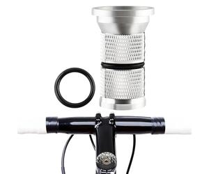 Tapón de dirección de bicicleta - Tapa de horquilla de fibra de carbono, adaptador de expansión de aleación de aluminio, componente de rosca reutilizable, moleteado tratado térmicamente |