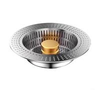 Tapón de drenaje 3 en 1 de acero inoxidable 304 con función de bloqueador de mal olor, filtro de alimentos de malla fina y retención de agua para apertura de drenaje de 3.12 pulgadas (D2)