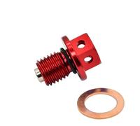 Tapón De Drenaje De Aceite De Motor Magnético M12x1.5 Y Junta De Arandela Para MT-25 2016-2018 MT-03 2016-2018 YZF-R25 2015-2018 Tornillos y tuercas(ROJO)