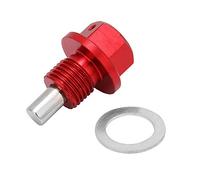 Tapón de drenaje de aceite magnético M12 * 1.25 perno de aleación de aluminio rojo con junta