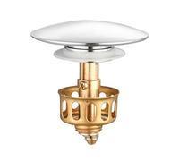 Tapón de drenaje de cobre para fregadero de cocina, tapones de rebote, colador de cesta de filtro tipo empuje, red de filtro, tinas, cubiertas de baño para recogedor de pelo