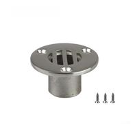 Tapón de drenaje de cubierta marina de acero inoxidable 316, accesorios plateados de 8 x 8 x 5 cm, salida de drenaje de barco para una eliminación eficiente del agua en barcos y cubiertas (22 mm)